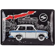 Nostalgic-Art Blechschild, Mehrfarbig, Metall, Rechteckig, 30x20x0.2 cm, Dekoration, Skulpturen – Berlin Black – Nostalgie Geschenk-Idee, aus Vintage-Design zur 20 x 30