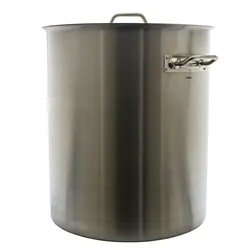 AcMax Kochtopf XXXL aus Edelstahl  mit Deckel 115 Liter Gastro- Topf