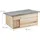 Relaxdays Igelhaus, Bausatz, Igelbau mit Boden, Rattenklappe & Labyrintheingang, Holz, HxBxT: 21 x 46 x 34 cm, natur