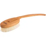 Holz-Leute Badebürste mit Stiel für empfindliche Haut, Körperbürste, Rückenbürste für Senioren, sensitiv, heimische Buche und weiche Borste, Made in Germany