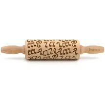 Folkroll Teigrolle Musik, junior, 23 cm, Nudelholz, Prägerolle, Muster, Motiv, Rolle, Buchenholz, 332849