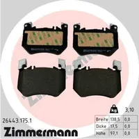 ZIMMERMANN Bremsbelagsatz, Scheibenbremse