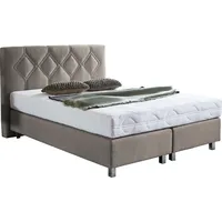 Westfalia Schlafkomfort Boxspringbett "Phönix", beige (schwarz, beige), B:155cm L:210cm,