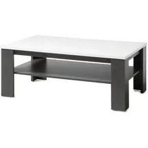 furn.design Couchtisch Weiß Hochglanz, Grau, Stone Beistelltisch 118 x 72 cm, Wohnzimmer, Wohnzimmertische, Couchtische