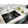 Blanco Subline 700-U mittig Unterbau schwarz Silgranit Handbetätigung 730 x 460 mm