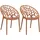 CLP Hope Gartensessel 59 x 59 x 80 cm rot 2 St.