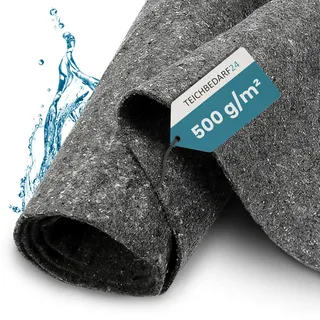 TeichVision – Teichvlies 500g / Vlies für Teich & Pool 5m x 2m / Schutzvlies als Poolunterlage/Bodenvlies Pool in grau