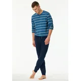SCHIESSER Pyjama Casual Nightwear Blau / Dunkelblau XXL