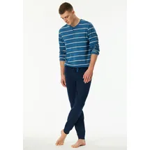 SCHIESSER Pyjama Casual Nightwear Blau / Dunkelblau XXL