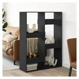 vidaXL Raumteiler Schwarz 100x33x135 cm Holzwerkstoff