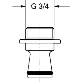 Grohe Universal-Adapter 12037 f.Standanschluß 12036 3/4"x11,5 chrom