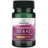 Swanson Vitamins D3 & K2 60 Kapseln