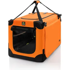 Maelson Soft Kennel Neon-Orange, 62 cm - faltbare Hunde-Transportbox