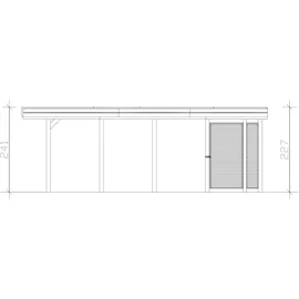 SKANHOLZ Friesland Hybrid Set 12 3,14 x 7,08 m nussbaum inkl. Abstellraum