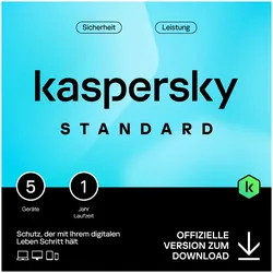 Kaspersky Standard Anti-Virus [5 Geräte - 1 Jahr]