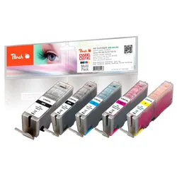 Peach Spar Pack Tintenpatronen XL-Ergiebigkeit, kompatibel zu Canon PGI-550XL, CLI-551XL