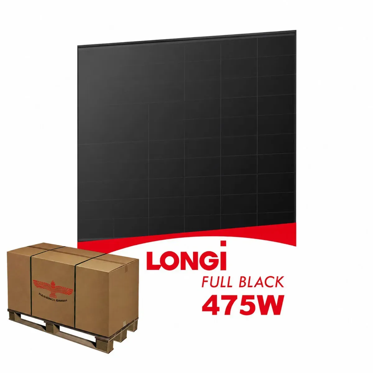 Palettenabnahme LONGi EcoLife 475W Solarmodul Full Black Glas Glas LR7-54HVBB