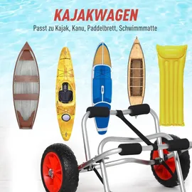 Homcom Kanuwagen Silber