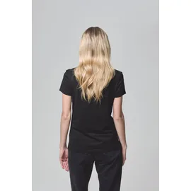 BENCH Kurzarmshirt "LEORA", Damen, Gr. 44, schwarz, Jersey, Obermaterial: 100% Baumwolle, bedruckt, figurbetont, Rundhals, Shirts