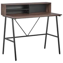 Beliani Schreibtisch Harison Dunkelbraun