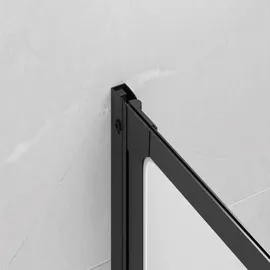 vidaXL Klappbare Duschtrennwand (1 tlg) Schwarz