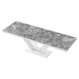 Design Esstisch Tisch HEU-111 Hochglanz ausziehbar 160 bis 256 cm - Schwarz