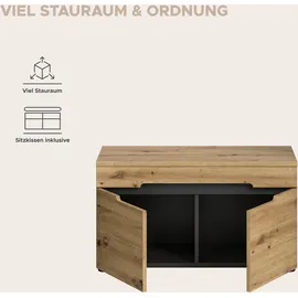 Home Affaire Sitzbank REHAT grau 80 x 45 x 37 cm