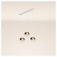 S.luce Pendelleuchte Orb Esstisch-Pendelleuchte 3-flammig 120cm Gold Verlauf