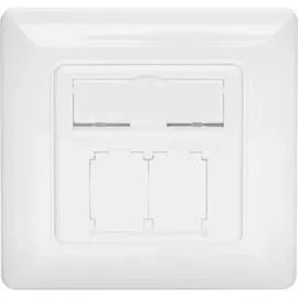 Digitus Leerdose mit Frontplatte für 2x Keystone Module