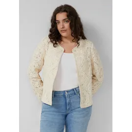 s.Oliver Verkürzte Jacke aus Häkelspitze - beige - 54
