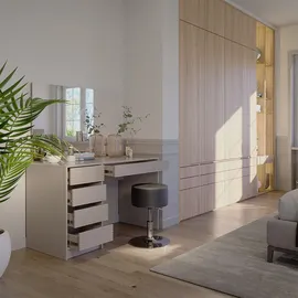 Vicco Schminktisch Sherry Cashmere 120 cm mit Spiegel & Hocker