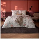 Estella Mako Interlock Jersey Bettwäsche Penelope rosa 155x220 cm + 80x80 cm - pink;beige