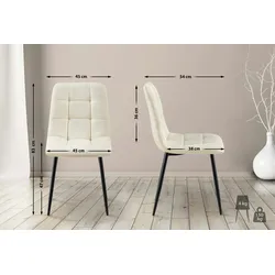 CLP Esszimmerstuhl Tilde Stoff/creme