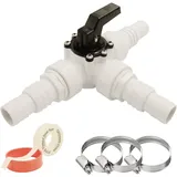 HAF® Bypass Set 8-teilig | Ventil für den Anschluss von Pool Wärmepumpe Poolheizung Solaranlage | Adapter für optimale Regulierung des Wasserdurchfluss | Anschlussset mit 32mm 38mm Schlauchanschluss