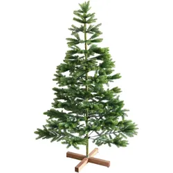 Premium Kunst Weihnachtsbaum gr ̧n mit Holzst‰nder 180 cm ƒste klappbar