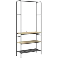 VidaXL Kleiderständer mit Regalen Sonoma Eiche 77 x 30