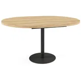 Feldmann-Wohnen Esstisch Borte (wählbar aus 16 verschiedenen Tischplatten- und 3 Gestellfarben, 1-St., pulverbeschichtetes Gestell, besonders attraktiv, schlicht elegant), 100 / 138x100x76cm ausziehbar mittels Erweiterungsstück braun