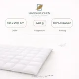 HANSKRUCHEN GmbH Hanskruchen® Daunendecke 135x200 cm Leicht waschbar Allergiker Bettdecke Daunen 100% atmungsaktiv Kassettendecke weiß - Weiß