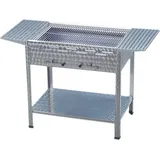 Holzkohlegrill Grill Kohlegrill aus Edelstahl 65x53x80 cm mit Seitenablagen und zerlegbarem Grillrost aus Edelstahl Kohlekasten Grillfläche 59,5x4...