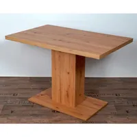 MID.YOU Esstisch Eiche Artisan, Holzwerkstoff, rechteckig, eckig, Säule, Bodenplatte,