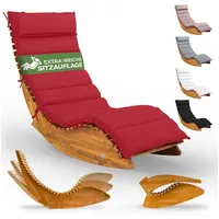 CASARIA Casaria® Sonnenliege inkl. Auflage Holz Wetterfest Klappbar Ergonomisch