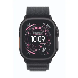 GPS + Cellular 49 mm Titangehäuse Schwarz Alpine Loop Schwarz L