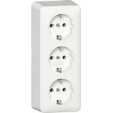Gira 478913 SCHUKO-Dreifachsteckdose mit Montageplatte