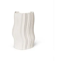 Ferm Living - Moire Vase, H 30 cm, off-white