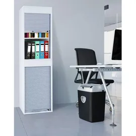 VCM Aktos XL Rollladenschrank 50 x 40 x 186 cm weiß