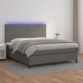 vidaXL Boxspringbett 180 x 200 cm Grau