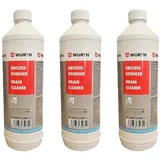 Würth 3 x Abflussreiniger Flüssig Rohrfrei Abflussfrei 1000 ml 0893117600 Rohrreiniger (3tlg., [3-St) weiß