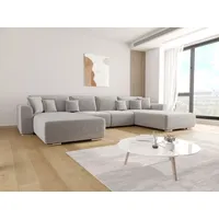 Ecksofa mit Schlaffunktion GUSTO U Monolith 84 - Hellgrau