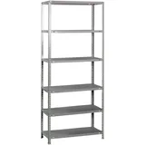 Simon Rack Lagerregal Stahl 200 x 100 x 40 cm Grau 6 Fachböden