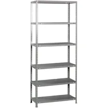Simon Rack Lagerregal Stahl 200 x 100 x 40 cm Grau 6 Fachböden